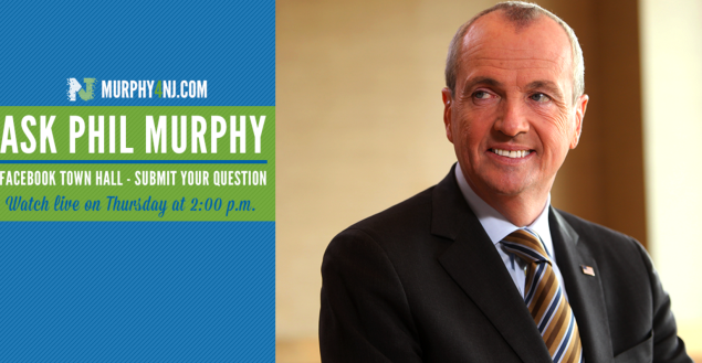 New Jersey's first official candidate for the 2017 gubernatorial election is hosting a live event on social media this week