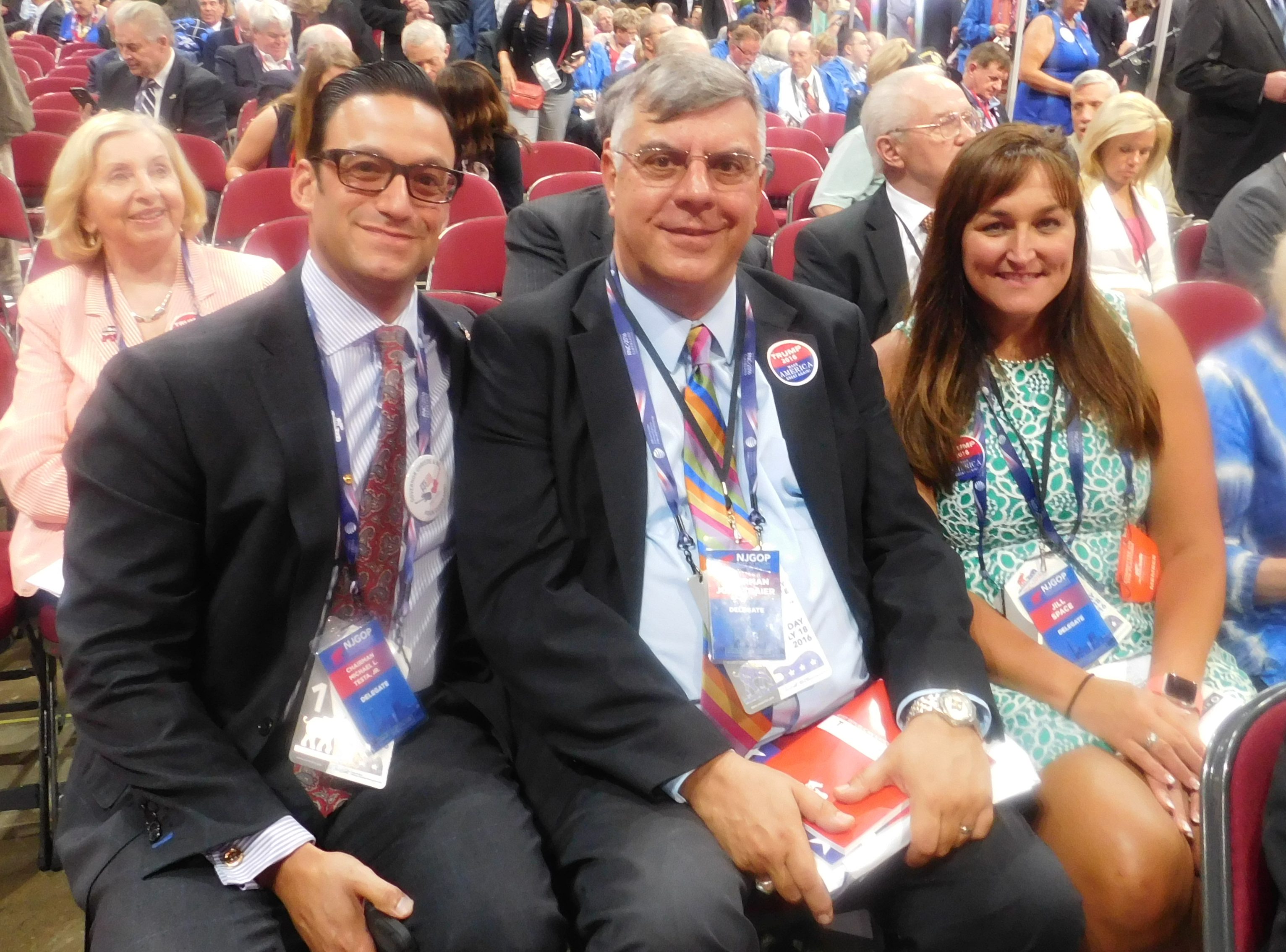 From left: Testa, Traier and Space at the 2016 RNC. 