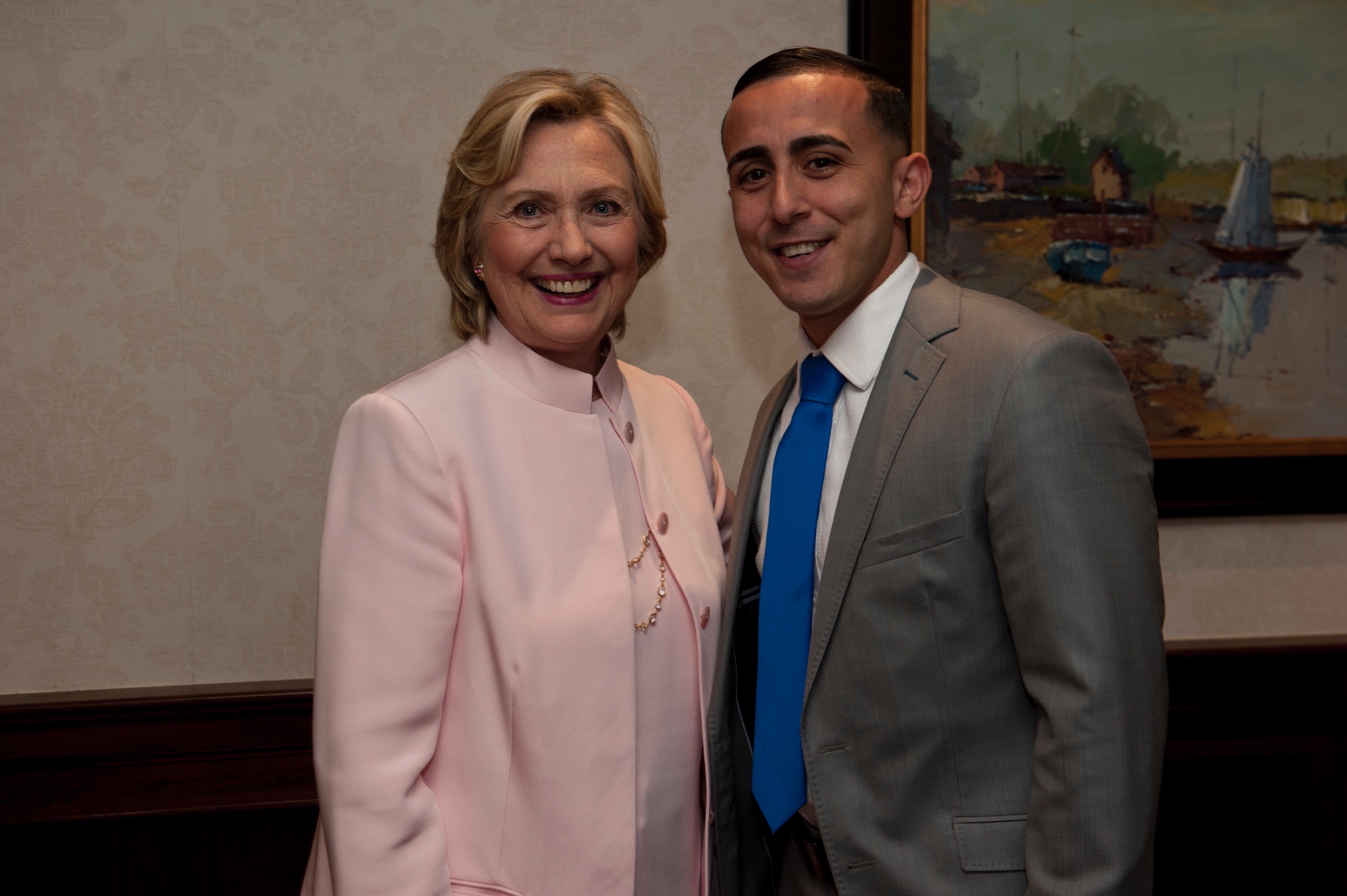 Abdelaziz with former Secretary of State Hillary Clinton. 