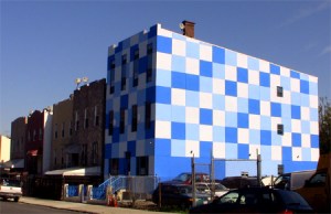 checker blue Checkerboard Blue Ugly Even for Bushwick