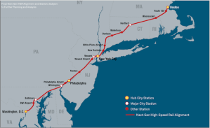 high speed northeast map Amtraks Latest Dream: 96 Minutes to D.C.! 