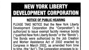 liberty development scan1 0 Silverstein Wants $2.6 B. in WTC Bonds—But for What?