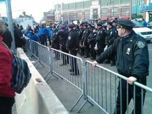 ratner police Lots of Cops, Chanting at Ratners Groundbreaking
