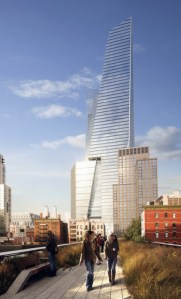 A rendering of the South Tower at Hudson Yards