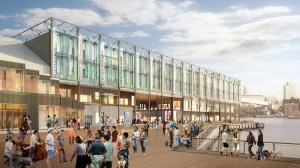 A rendering of the shops at Pier17