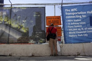 A portion of the fence that surrounds the World Trade Center site (Photo: AP)