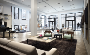 Rendering of the interior of the retail space at 935 Madison Avenue