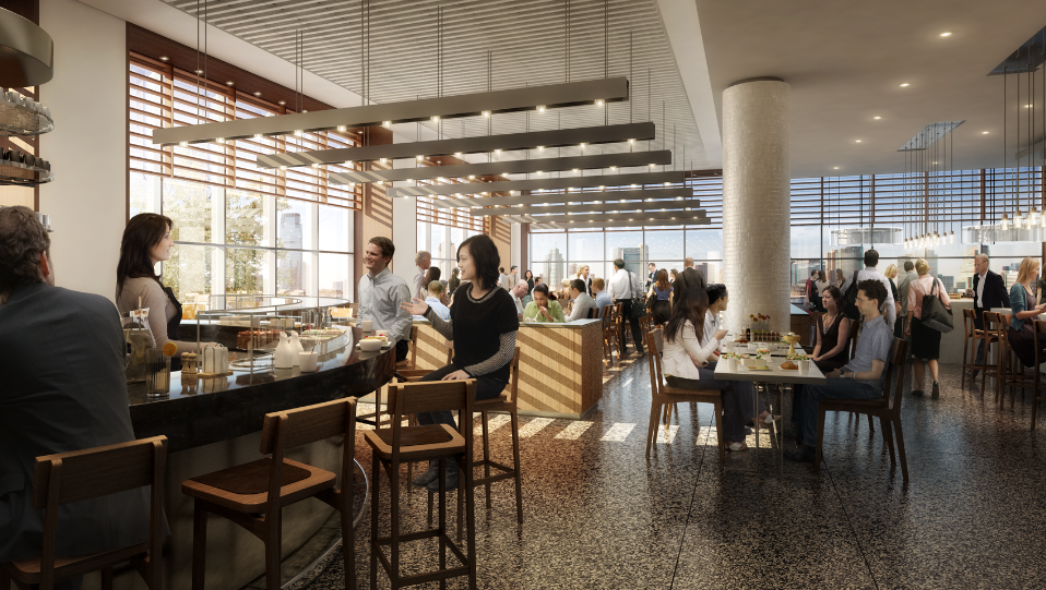 A rendering of Hudson Eats at Brookfield Place