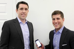 View the Space's Andrew Flint (left), the head of business development, and Ryan Masiello, the chief revenue officer with the new mobile app