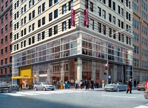 Gap Takes Nascent Downtown Marriott Retail Space An image of the new Marriott Residence Inn at 170 Broadway. (Credit: Stonehill & Taylor)