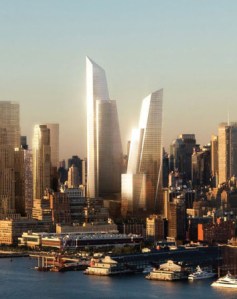 A rendering of the Hudson Yards.