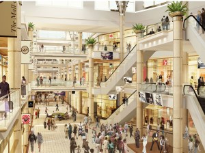 Rendering of the inside of Mall at Bay Plaza