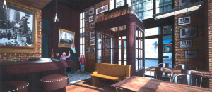 Rendering of the inside of the Denny's at 150 Nassau Street.