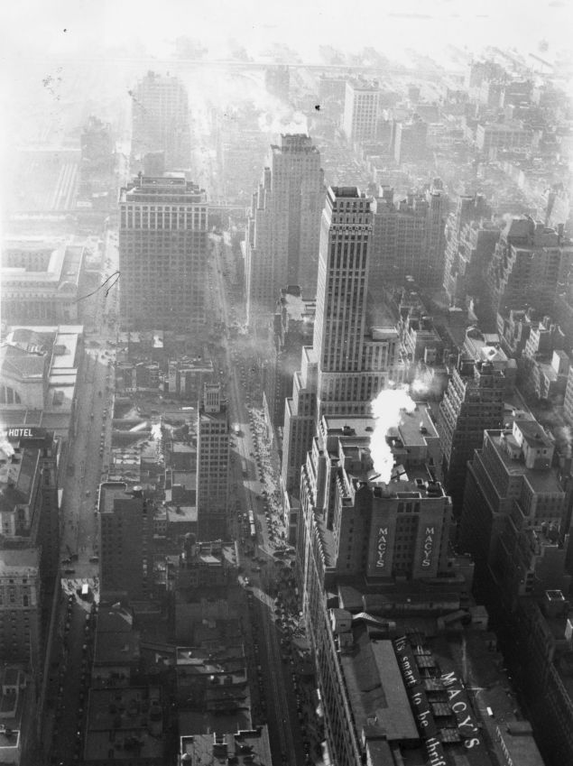 Over Broadway, circa 1935. (Getty Images)