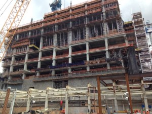 Construction is underway at 10 Hudson Yards. (Jennifer Henderson)
