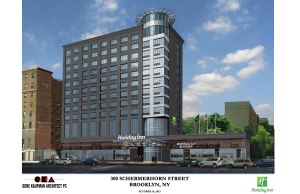 Rendering of Holiday Inn Brooklyn Nevins Station.