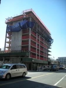 Construction site at Holiday Inn Brooklyn Nevins Station.