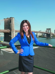 Adelaide Polsinelli on the roof of her listing at 116-119 South Street. (Lea Rubin Photography)