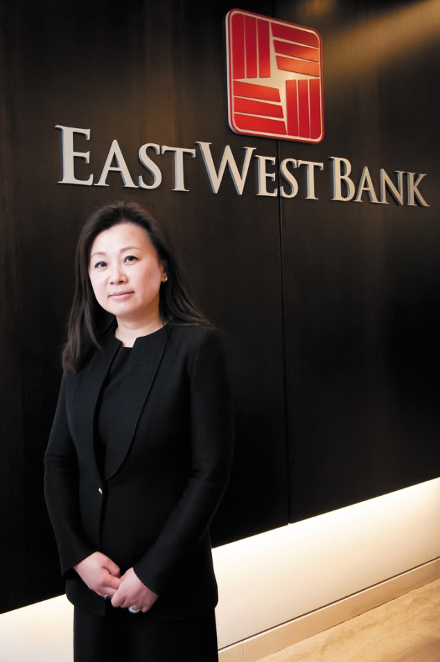 Ms. Cai-Lee at the bank's New York office in Midtown Manhattan. (Photo by Michael Hicks)