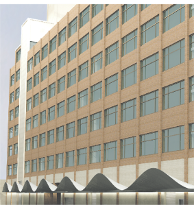 Rendering of The Whale Building.