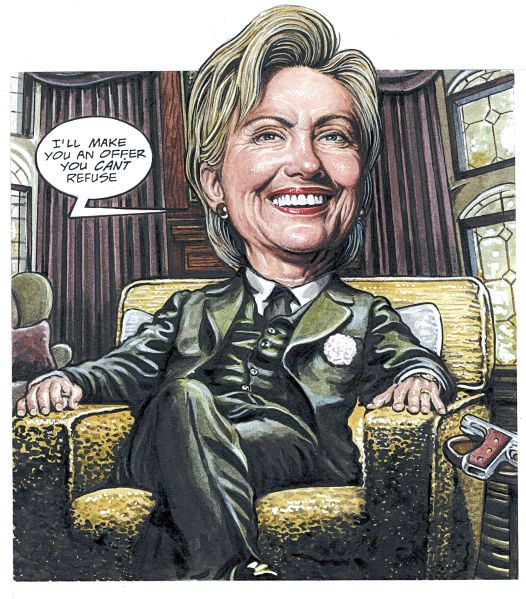 Hillary Clinton as The Godfather.