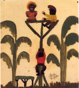 Clementine Hunter The Pole Watchersw 1948_jpg