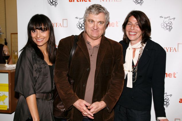 Writer Nazy Nazhand, Walter Robinson and his wife, art restorer Lisa Rosen, in 2009.