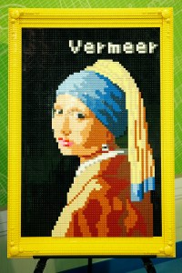 A lego version of Vermeer's 'Girl With a Pearl Earring.' (Getty Images)