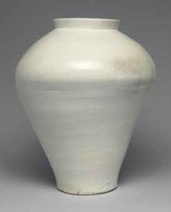 An 18th-century Korean white porcelain jar, estimated at $1 million at Christie's. (Courtesy Christie's)