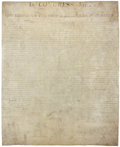 The original Declaration. (National Archives and Records Administration)