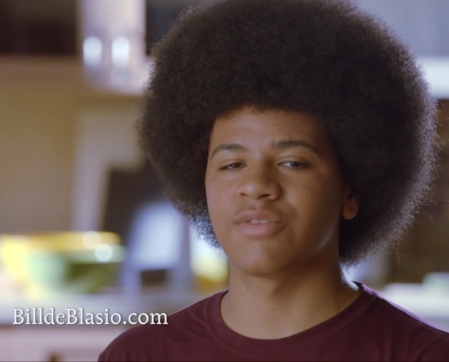 A scene from Bill de Blasio's first campaign ad.