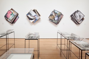 Installation view with works by Brendan Fowler in back. (Courtesy the Museum of Modern Art)