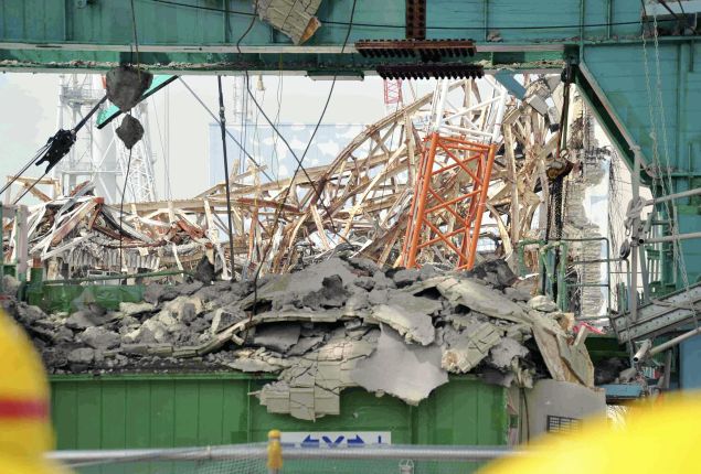 Two of the exploded reactors at the Fukushima Daichi nuclear power plant.