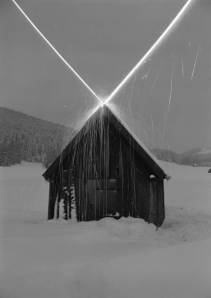 'House With Rockets' (1981) by Roman Signer. (Courtesy Hauser & Wirth)