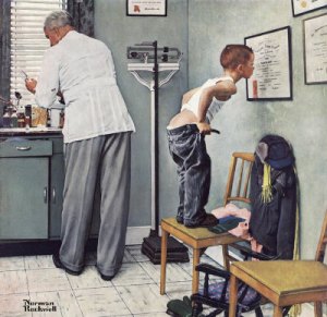 'Before the Shot' (1958) by Norman Rockwell.