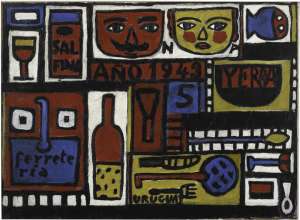 Joaquín Torres-García, 'Construction with Two Masks,' 1943. (Courtesy PAMM)