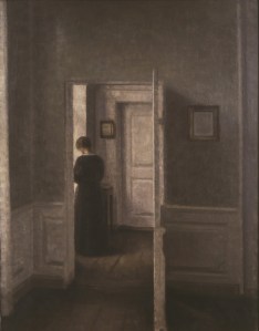 'Interior with a Woman Standing' (undated) Hammershøi. (Courtesy the Loeb Collection and Scandinavia House)