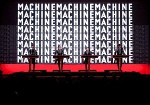 Kraftwerk performing “The Man-Machine” at MoMA. (Courtesy MoMA)