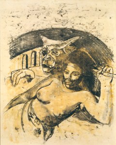 'Tahitian Woman with Evil Spirit' (ca. 1900) by Gauguin. (Courtesy Städel Museum Frankfurt am Main/MoMA)