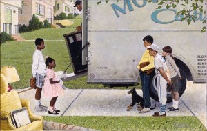 Norman Rockwell, 'New Kids in the Neighborhood (Negro in the Suburbs),' 1967. (© 2013 the Norman Rockwell Family Entities)