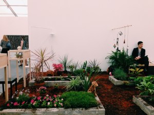 Ariel Reichman Garden installation at Pam Berlin's booth. (Photo by the Observer)