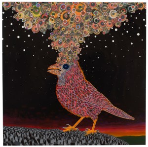 Fred Tomaselli, 'After Nov. 19, 2013,' 2014. (Courtesy the artist/James Cohan Gallery)