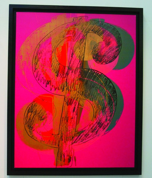 'Dollar Sign' (from a set of 12) (1982) by Andy Warhol. (Photo by Danny Martindale/FilmMagic)