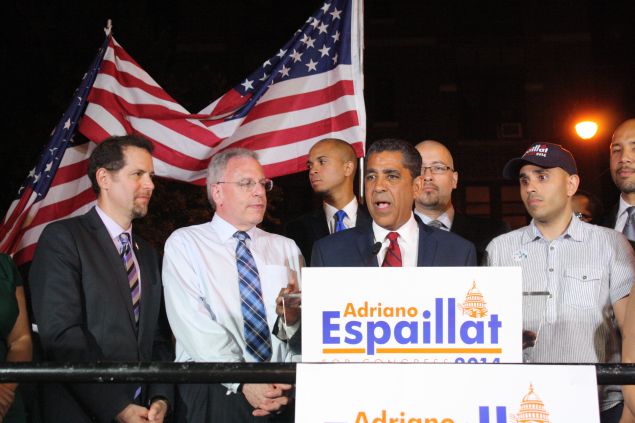 State Senator Adriano Espaillat on election night last year. (Photo: Ross Barkan for Observer)
