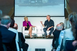 Tina Brown in conversation with Matthew Barney. (Photo: David Biedert Photography)