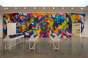 Installation view from ‘SCORE!’; Curated by Amy Sillman and Cheyney Thompson. (Courtesy Chris Kendall Photo)