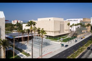 The Los Angeles County Museum of Art, with its Chris Burden installation. (Photo courtesy LACMA)