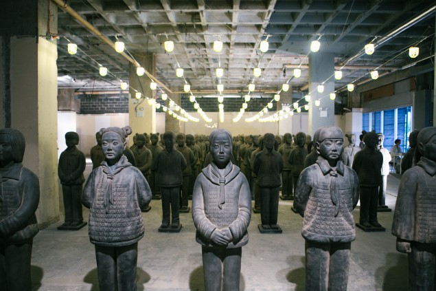 Prune Nourry's Terracotta Daughters at the China Institute. 