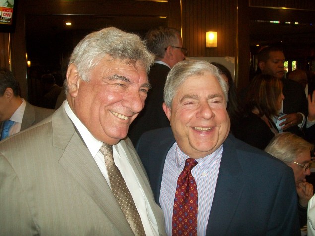 Frank Seddio (left) with Brooklyn Borough President Marty Markowitz. (Photo: Ross Barkan)