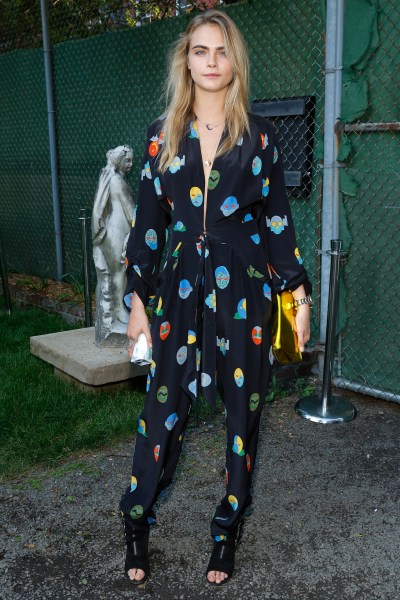Ms. Delevingne at Stella McCartney's spring 2015 presentation in June. (Photo via Getty)